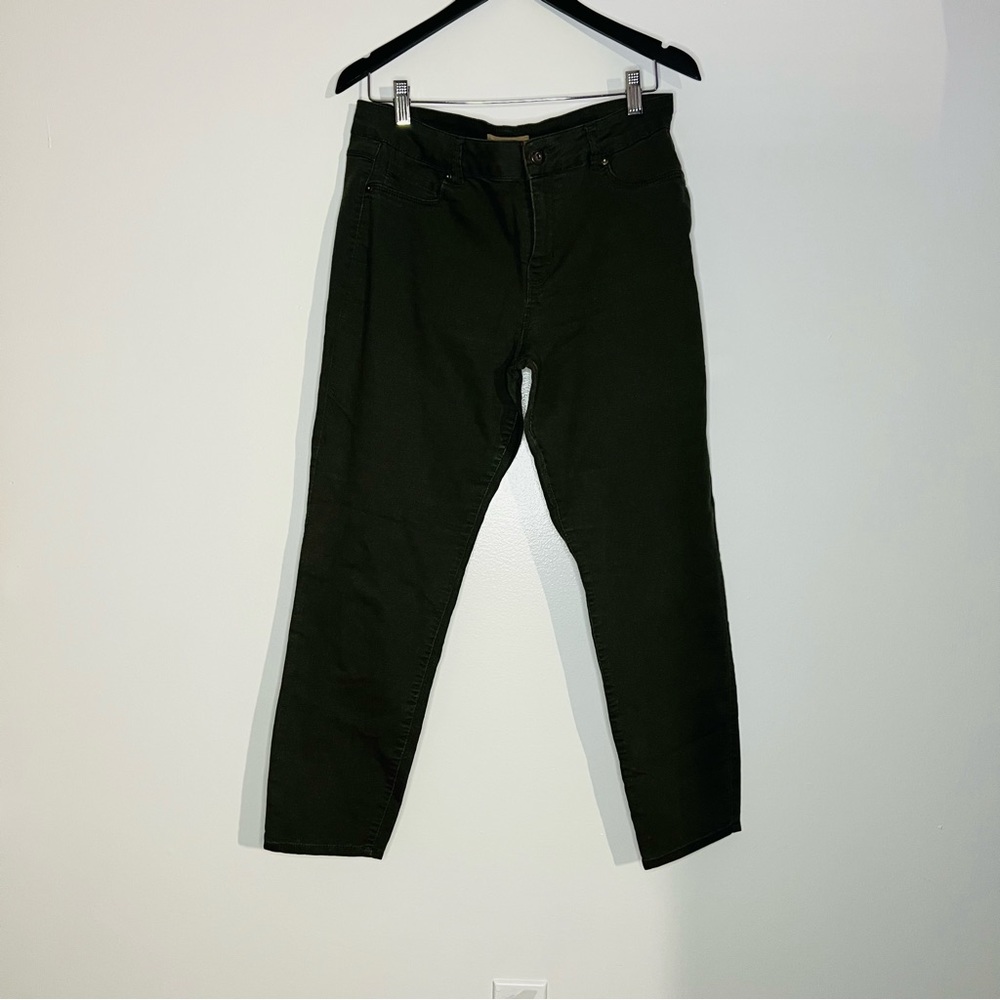 Olive Green Soft Denim Jeans